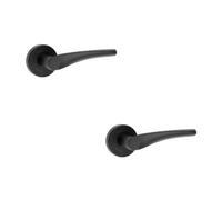 Loops 2 Pack Elegant Matt Black Lever Door Handle For Modern Spaces - Interior Handle