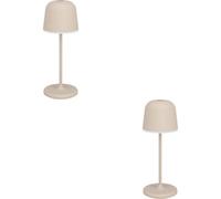 Loops 2 Pack Elegant Modern Sandy Finish Led Table Lamp For Indoor Home Decor