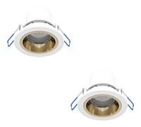 Loops 2 Pack Elegant Modern White And Gold Indoor Ceiling Spotlight For Stylish Homes