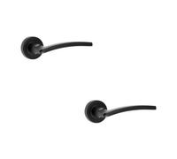 Loops 2 Pack Elegant Noir Lever Black Door Handle For Modern Interiors - Interior Handle