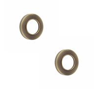 Loops 2 Pack Elegant Plain Outer Roses In Antique Brass For Doors - Door Handle