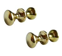 Loops 2 Pack Elegant Polished Brass Oval Rim Door Knob For Sophisticated Interiors