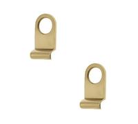Loops 2 Pack Elegant Polished Brass Plain Cylinder Pulls - 86X44mm - Door Lock Finger Pull