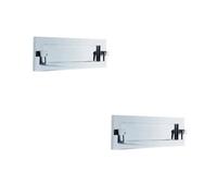 Loops 2 Pack Elegant Polished Chrome Postal Knocker 250X76mm For Stylish Entrances - External Front Door Letter Box Plate