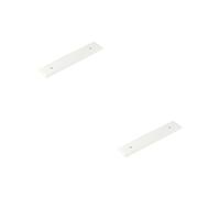 Loops 2 Pack Elegant Polished Nickel Backplate For Cabinet Handle 140X30mm - Kitchen Drawer Pull Handle