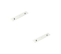 Loops 2 Pack Elegant Polished Nickel Backplate For Cupboard Knob 140X30mm - Kitchen Cabinet Knob