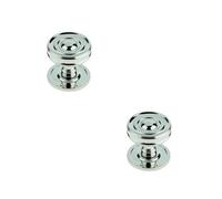 Loops 2 Pack Elegant Polished Nickel Cupboard Knob For Stylish Interiors - Kitchen Cabinet Knob