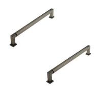 Loops 2 Pack Elegant Round Cabinet Handle In Dark Bronze - 224mm - Kitchen Drawer Pull Handle