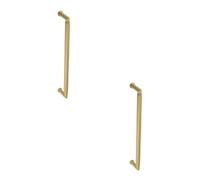 Loops 2 Pack Elegant Satin Brass Pull Handle 425mm - Durable And Stylish Design - Door Handle