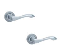 Loops 2 Pack Elegant Satin Chrome Door Handle For Traditional Interiors - Interior Handle