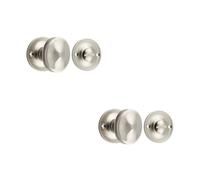 Loops 2 Pack Elegant Satin Nickel 40mm Turn & Release For Luxury Doors - Door Handle