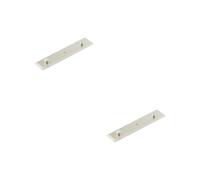 Loops 2 Pack Elegant Satin Nickel Backplate For Cupboard Knob - 140X30mm - Kitchen Cabinet Knob