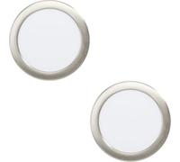 Loops 2 Pack Elegant Satin Nickel Ceiling Spotlight For Modern Home Décor - Versatile Indoor Lighting