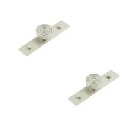 Loops 2 Pack Elegant Satin Nickel Cupboard Knob With Stepped Backplate - 40mm Size - Kitchen Cabinet Knob