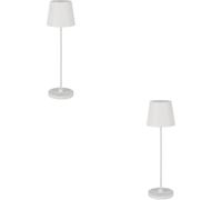Loops 2 PACK Elegant White LED Table Lamp for Stylish Indoor Home Decor Loops White