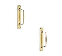 Loops 2 Pack Elegant Windsor Pull Handle In Polished Brass For Stylish Home Décor - Door Handle