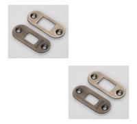 Loops 2 Pack - Forend Strike And Fixing Pack Set- Heavy Duty Tubular Deadbolt Antique Brass Radius