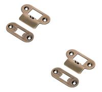 Loops 2 Pack - Forend Strike And Fixing Pack Setfor Heavy Duty Tubular Latch Antique Brass Radius