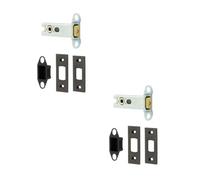 Loops 2 Pack Heavy Duty 76mm Tubular Deadbolts In Dark Bronze For Enhanced Security - Door Bolt