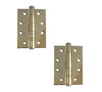 Loops 2 Pack Heavy-Duty Certifire Stainless Steel Ball Bearing Hinges - 102X76X3mm - 30/60 Fire Door Hinge
