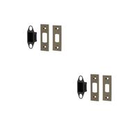 Loops 2 Pack Heavy Duty Tubular Deadbolt Accessory Packs In Antique Brass Finish - Door Bolt