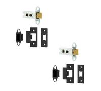 Loops 2 Pack Heavy Duty Tubular Door Latches - 64mm Black With 45 Degree Short Travel