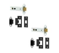 Loops 2 Pack Heavy Duty Tubular Latches - Premium Quality 102mm Black For Durable Door Security