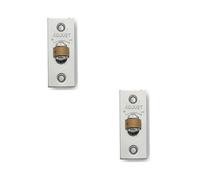 Loops 2 Pack High-Quality Adjustable Rollerbolt Catches With Brass Roller - 36mm Satin Nickel Finish