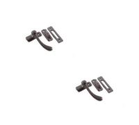 Loops 2 Pack High-Quality Beeswax Range Bulb End Casement Fasteners - 95X55mm - Window Handle