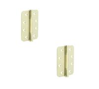 Loops 2 Pack High-Quality Certifire Grade 13 Stainless Steel Radiused Hinges 102X76X3mm - 30/60 Fire Door Hinge