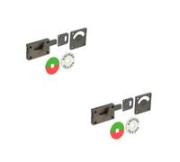 Loops 2 Pack High-Quality Dark Bronze Indicator Lock For Privacy And Security - Sliding Bathroom Toilet Door Bolt