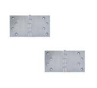 Loops 2 Pack High-Quality Satin Chrome Projection Hinge 102X200X4.5mm For Durable Door Functionality - Door Hinges