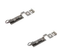 Loops 2 Pack High-Quality Shepherds Crook Necked Bolts 102mm In Durable Pewter Finish - Door Bolt Lock