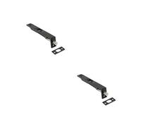 Loops 2 Pack High-Quality Stainless Steel Flush Bolts Jmb50 Black - 150mm X 20mm Square Forend