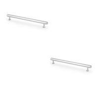 Loops 2 Pack - Industrial Hex T Bar Pull Handle - Polished Chrome 224mm Centres Kitchen Cabinet