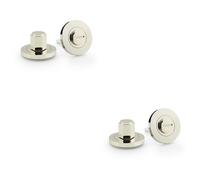 Loops 2 PACK - Industrial Hex Thumbturn & Release Lock - Polished Nickel - Bathroom Door WC