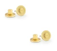 Loops 2 PACK - Industrial Hex Thumbturn & Release Lock - Satin Brass - Bathroom Door WC