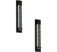 2 PACK IP44 Outdoor Wall Light Black Long Bubble Glass 3.3W LED Porch Lamp