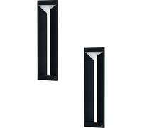 Loops 2 PACK IP54 Outdoor Bollard Light Modern Black Aluminium 10W LED Lamp Post Loops Black