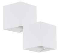 Loops 2 PACK IP54 Outdoor Wall Flood Light White Adjustable 3.3W LED Porch Lamp Loops White