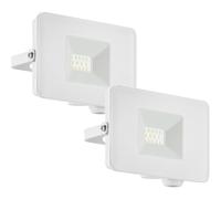 Loops 2 PACK IP65 Outdoor Wall Flood Light White Adjustable 10W LED Porch Lamp Loops White
