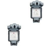 Loops 2 Pack Ip66 Outdoor 13A Switched Fuse Spur Neon In Enclosure Garden Garage Box