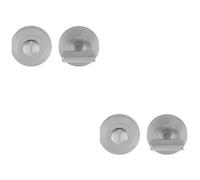 Loops 2 Pack - Knurled T Bar Thumbturn & Release Lock - Satin Chrome - Bathroom Door Wc