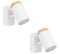 Loops 2 PACK LED Ceiling Spotlight in White & Brown for Elegant Bathroom Loops Multicolor