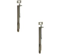 Loops 2 Pack Lever Action Flushbolts With Radiused Forend In Antique Brass - 203X20mm