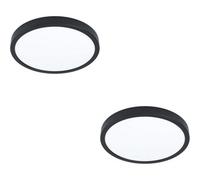 Loops 2 Pack Modern Black Round Led Ceiling Light For Indoor Spaces - Contemporary Design