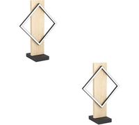 Loops 2 Pack Modern Design Led Table Lamp In Black And Brown For Stylish Home Lighting