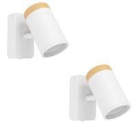 Loops 2 Pack Modern Led Ceiling Spotlight In White And Brown For Elegant Bathroom Lighting