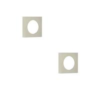 Loops 2 Pack Modern Satin Nickel Square Outer Rose For Escutcheon - Solid Brass Key Hole Cover