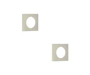 Loops 2 Pack Modern Satin Nickel Square Outer Rose For Escutcheon - Solid Brass Key Hole Cover